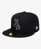 Mlb Chicago White Sox Basic Outline Fitted Cap Black