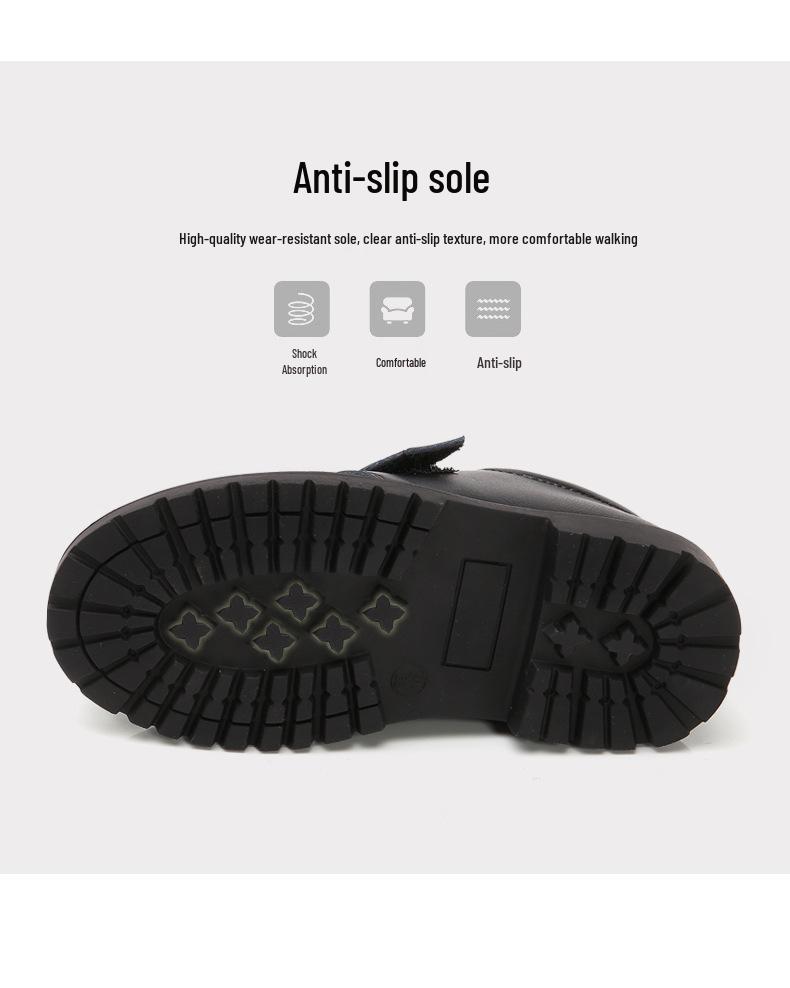 Boy's Soft Sole Leather Shoes for Spring & Autumn 2025 - Korean & British Style for Students