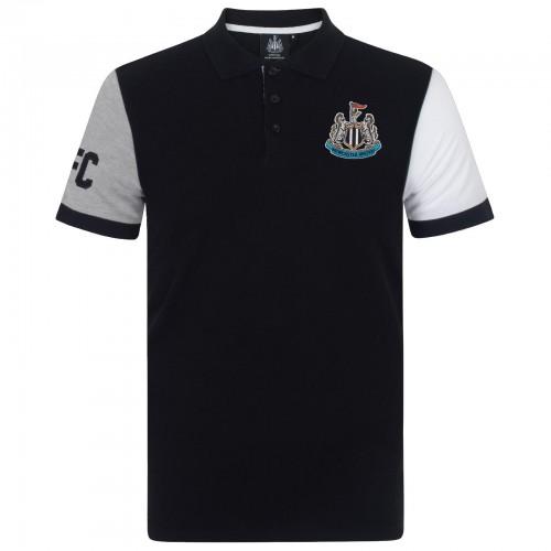Newcastle United FC Mens Contrast Polo Shirt
