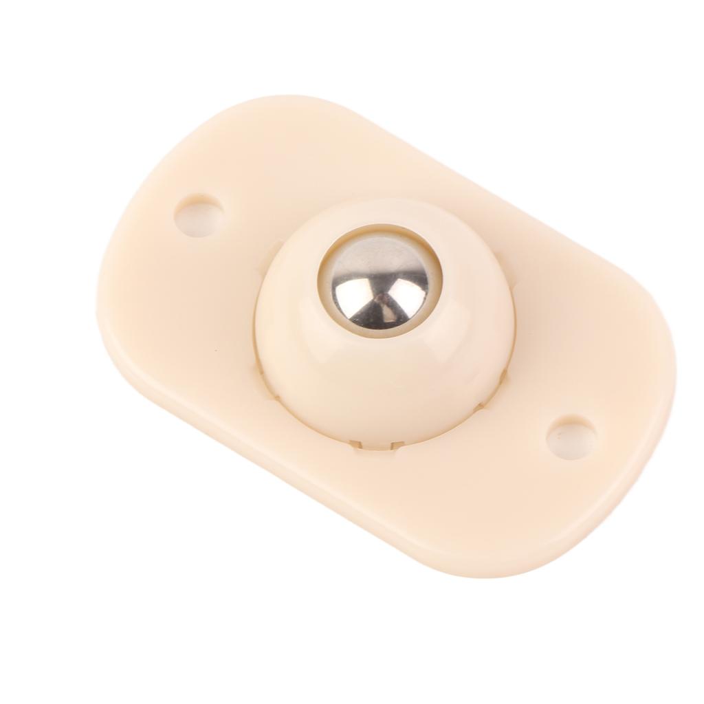 4PCS Self Adhesive Caster Wheel Stainless Steel Silent Moving Universal Roller Ball Bearing Pulley for Furniture