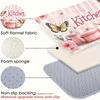 1Pcs Anti Fatigue Kitchen Rugs,Flowers Print Waterproof Non-Slip Thick Cushioned Kitchen Mat Heavy Duty Comfort Standing Mat for Kitchen