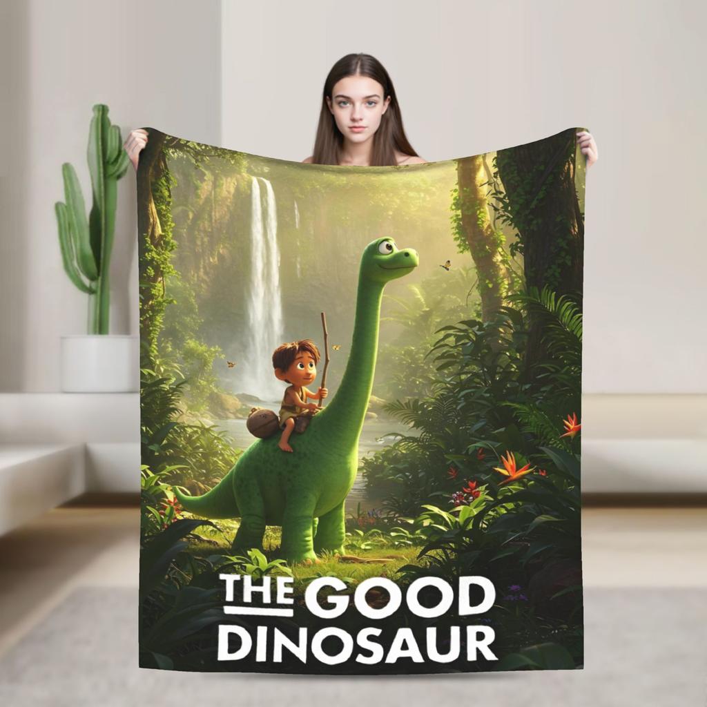 The Good Dinosaur Arlo Spot Gebreide Deken Schattige Cartoon Flanellen Plaid Dekens Beddengoed Bank Ultra-Zacht Warm Sprei Draagbaar