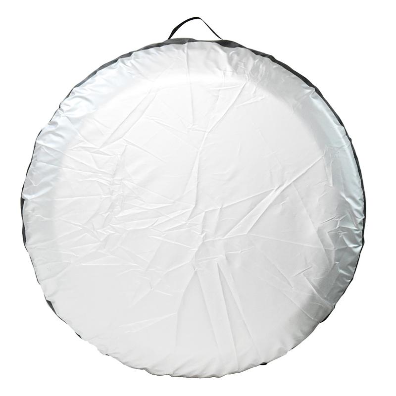 

Универсальный чехол из ткани Оксфорд 210D для автомобиля, внедорожника, чехол для шин, черный, серебристый, с покрытием, водонепроницаемая сумка на колеса, запасной чехол для хранения шин S-65x37cm