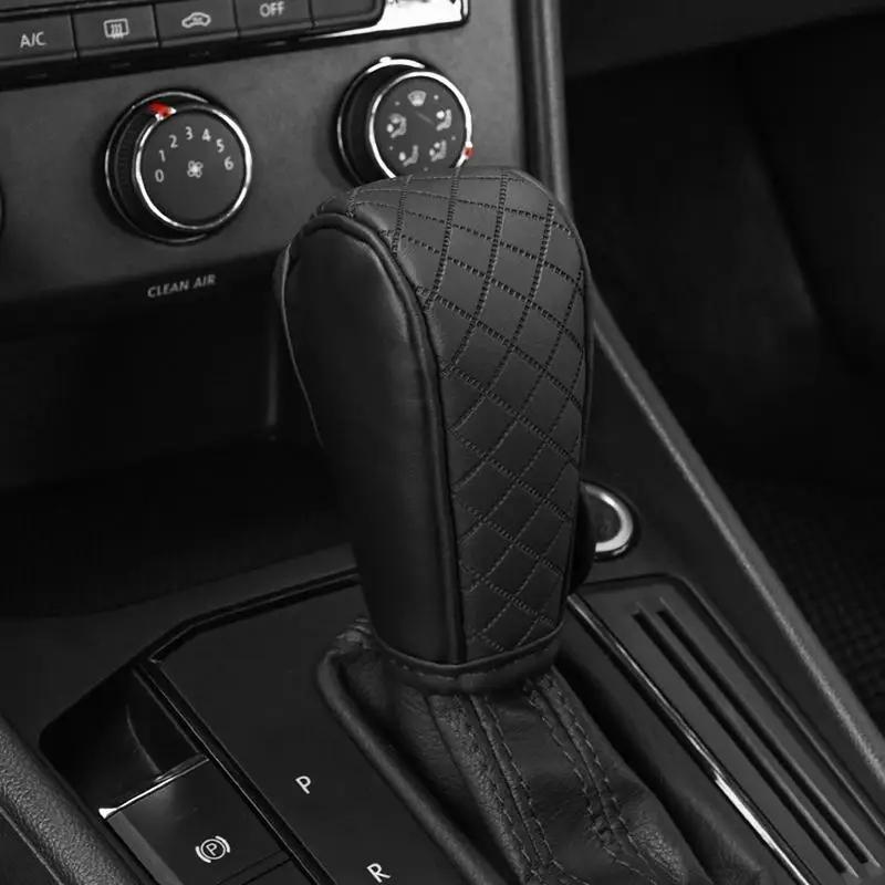 Vysoce kvalitní kryt řadicí páky do auta PU kůže protiskluzový odolný proti opotřebení univerzální auto automatická převodovka manžeta dekorace do auta