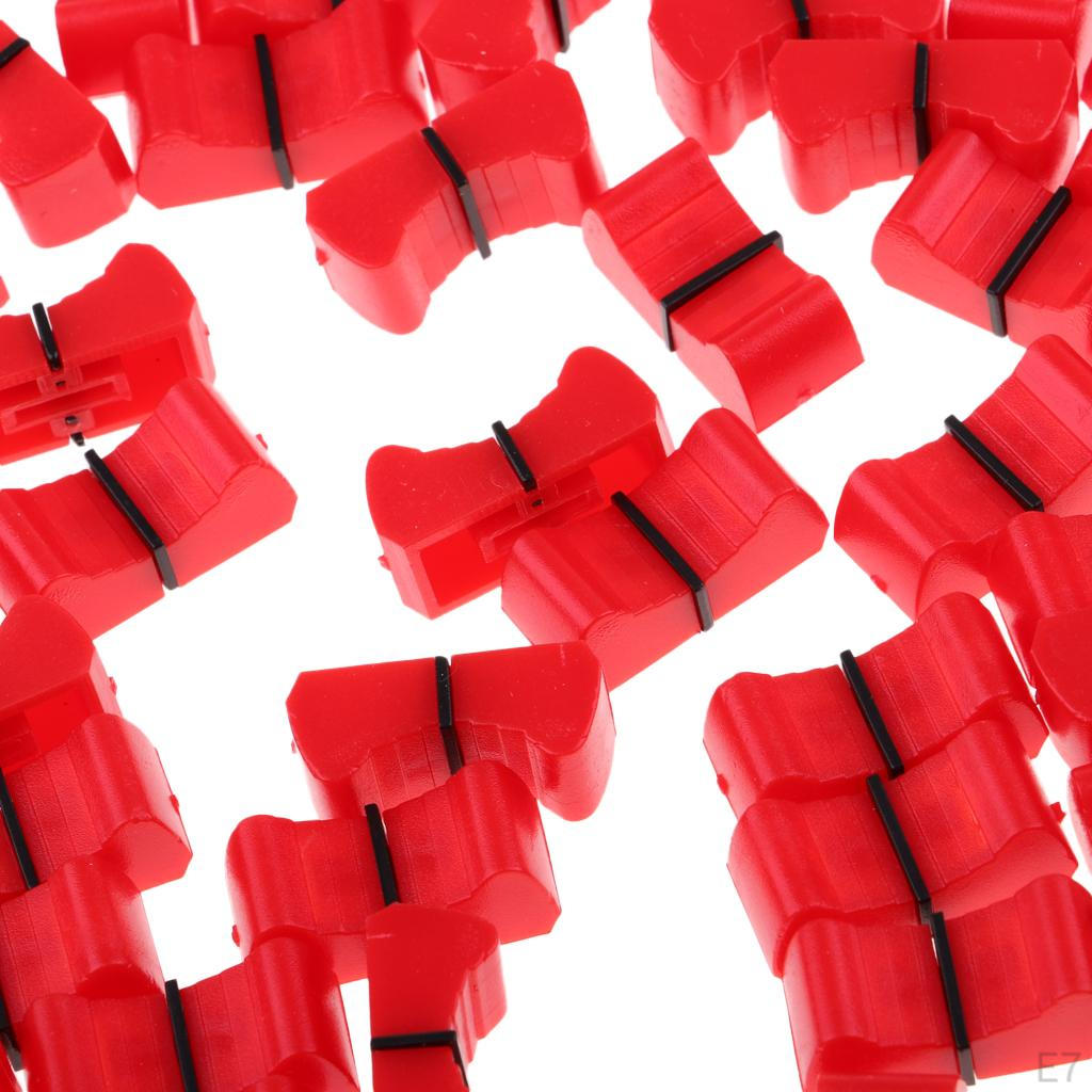 100 Pezzi 8 Mm Potenziometro Fader Caps Cursore Spinta Accessori di Riparazione