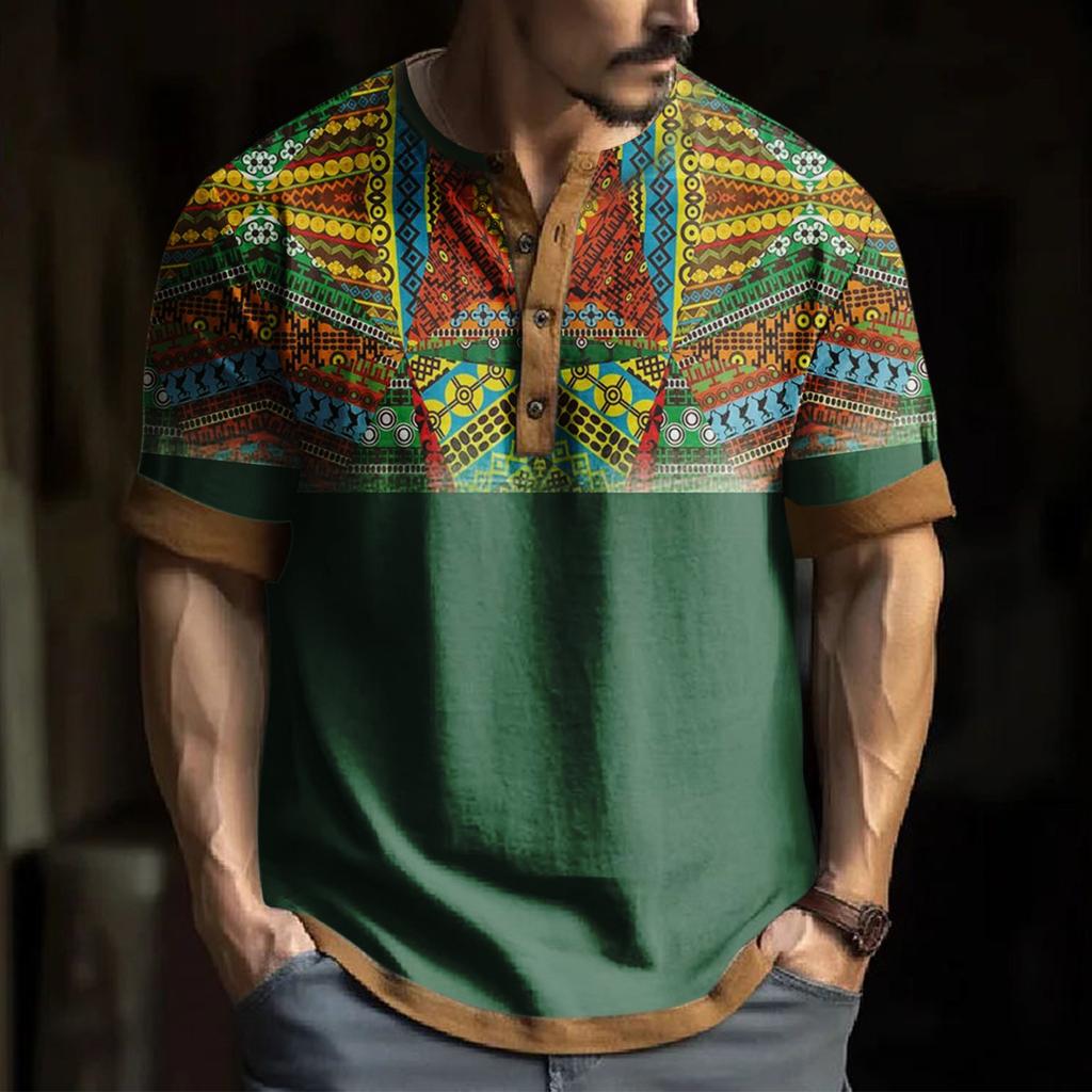 Pánské tričko s krátkým rukávem s grafikou a vyšívaným módním tričkem jaro a léto s krátkým rukávem s potiskem