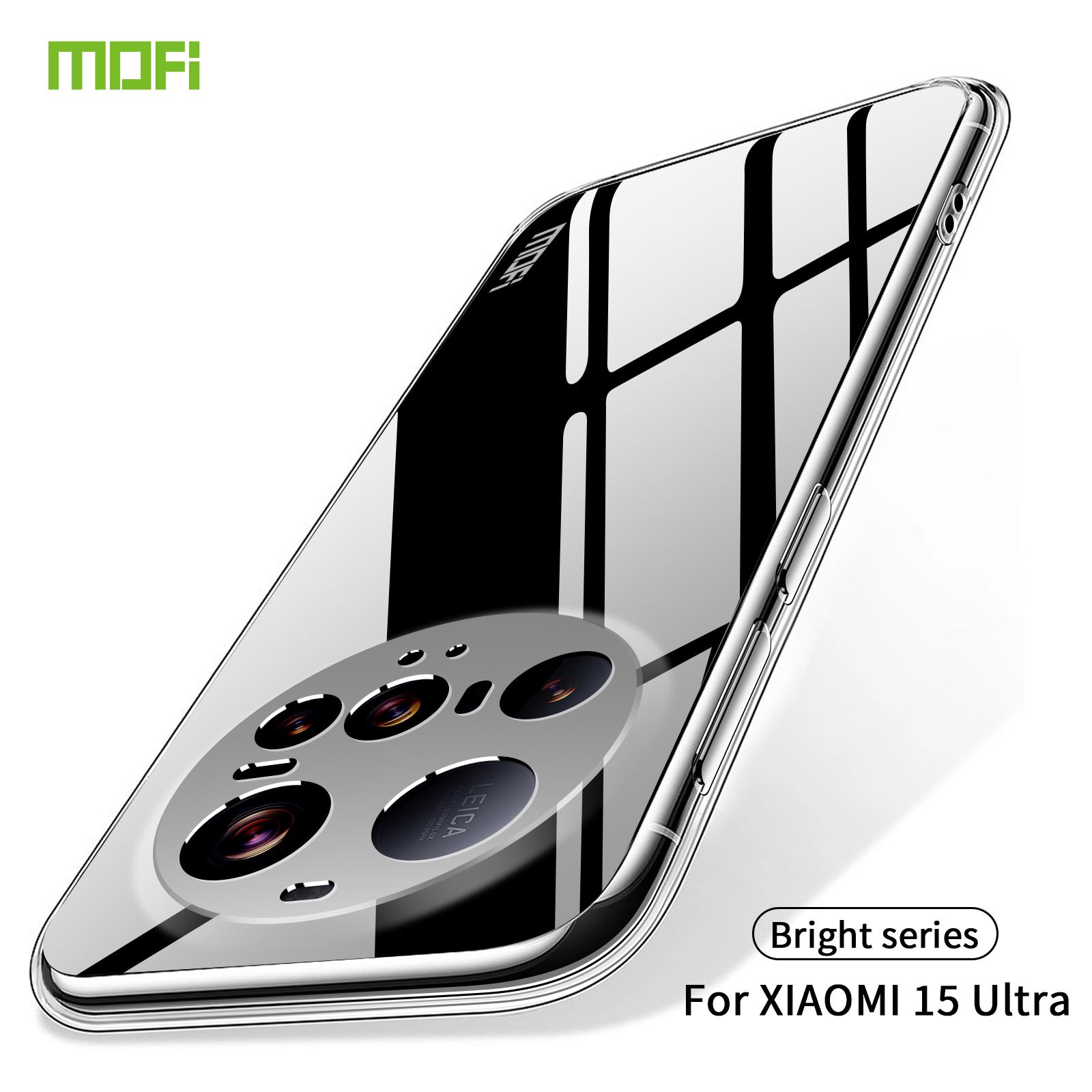 

For Xiaomi 15 Ultra Clear Phone Case MOFI Ultra-Thin TPU Phone Back Cover Transparent
