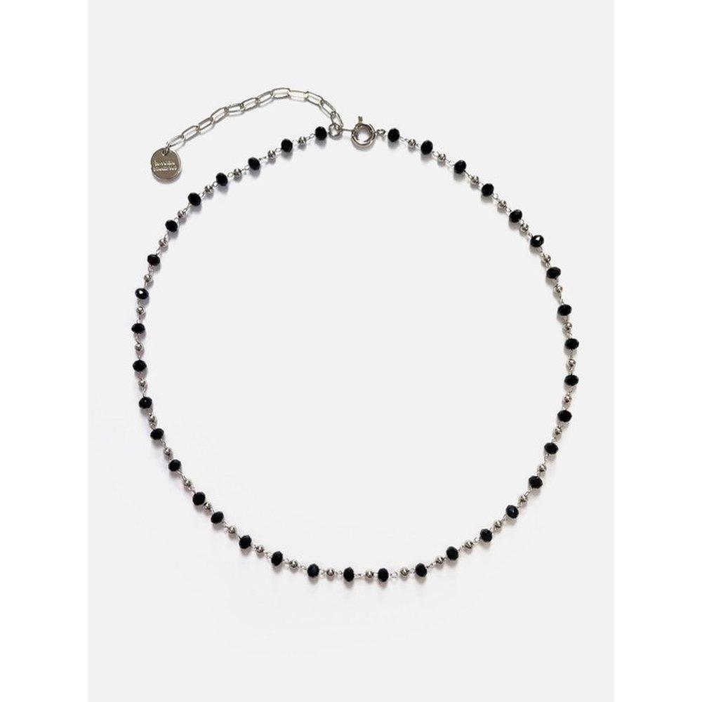 [Surgical] Ball & Black Crystal Choker