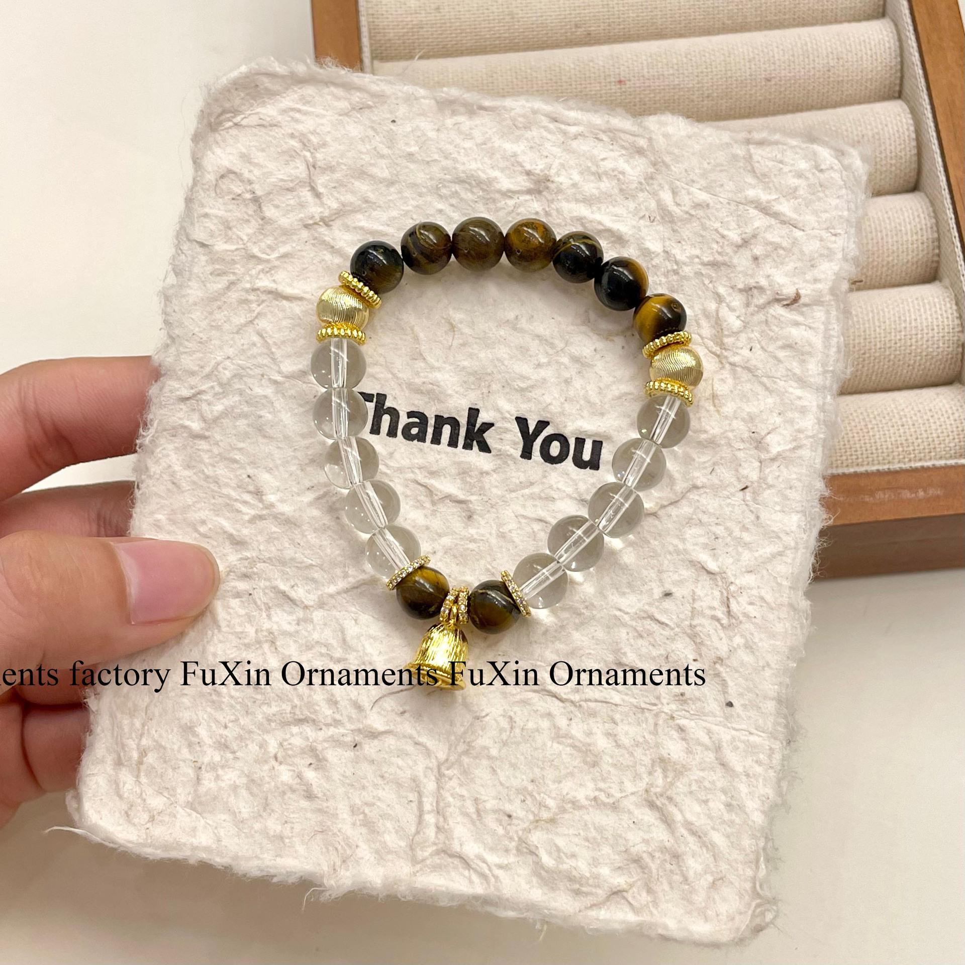 

Изысканный женский браслет с камнем тигровый глаз — роскошное, универсальное летнее украшение в холодном стиле S0354