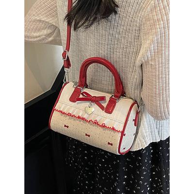2025 New Temperament Handbag Cute Bow Shoulder Bag Versatile Casual Pillow Bag Trendy Fashion Messenger Bag