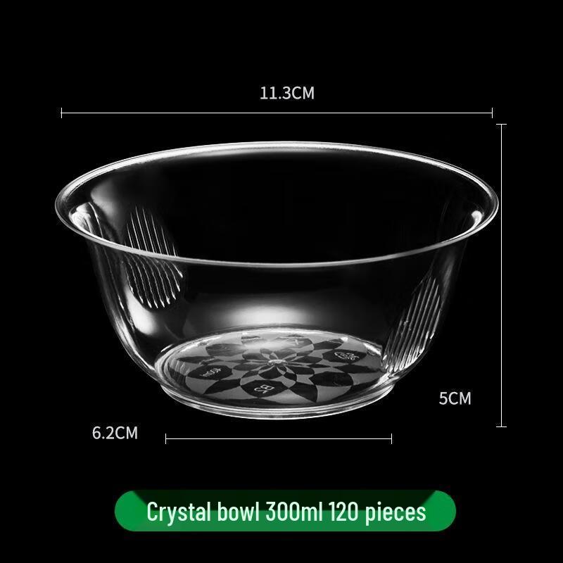 JINGRX 300ml Einweg-Kristallschalen