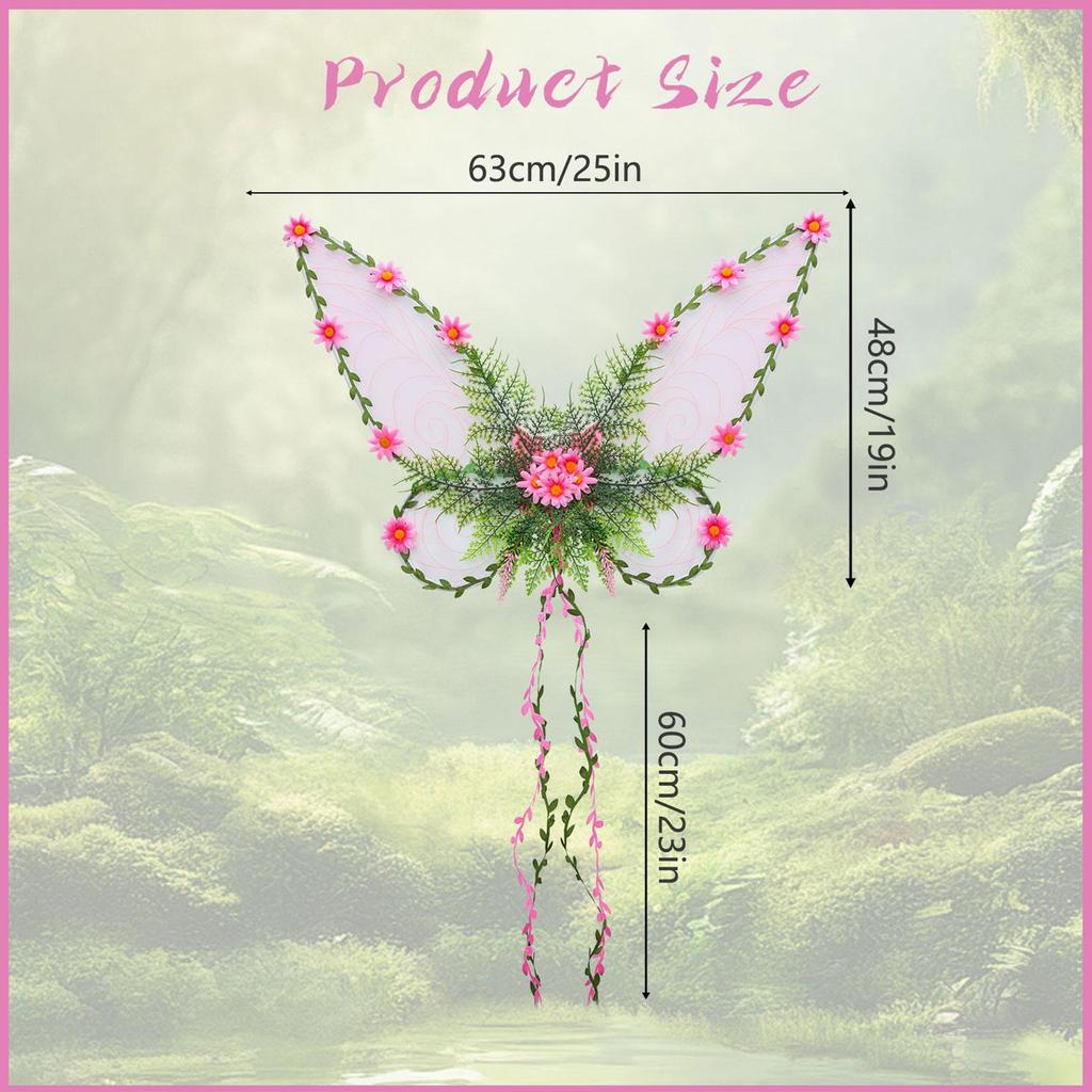 Fairy Wings Adult Fairy Costume With Vines Women's Costume For Pride Festival Cosplay Party Holiday Garden Makeup Christmas