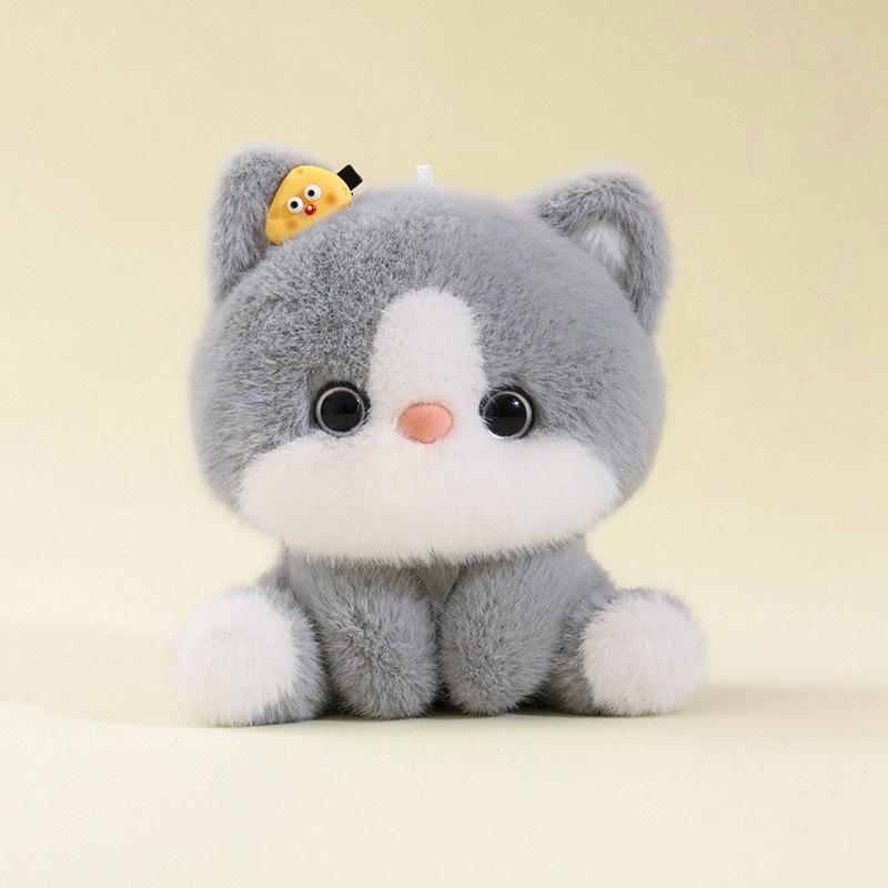 

Cute Bobo baby plush toy table with doll doll penguin panda piglet doll gift ornament 14cm (no hat and no accessories)