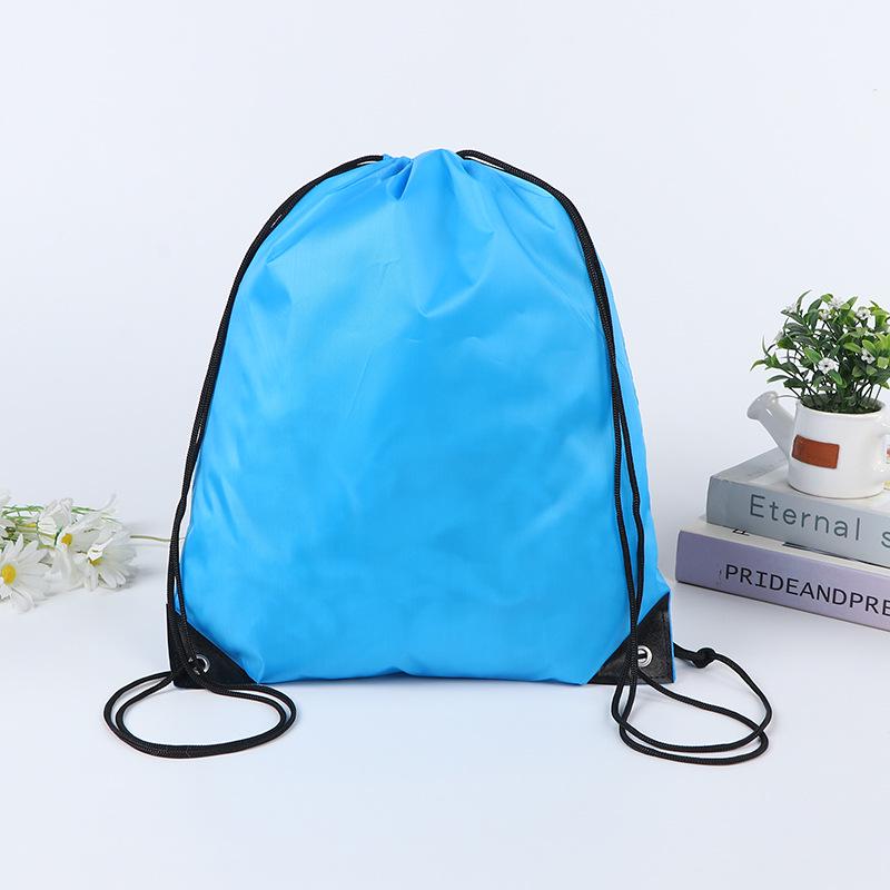 Blank Polyester Drawstring Bag for Marathons: Customizable Sports and Event Backpack
