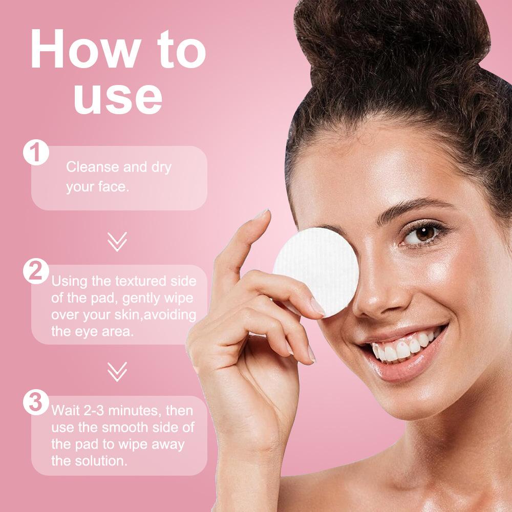 100 Pads Glycolic Acid Cleansing Pads, 20% Resurfacing Facial Pads with Niacinamide, Glycerin and Green Tea Extracts, Deep Cleanse and Brighten