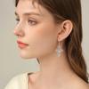Unalome Pendant Earrings Hippie Stainless Steel Yoga Lotus Flower Drop Earrings for Women Unique Buddhism