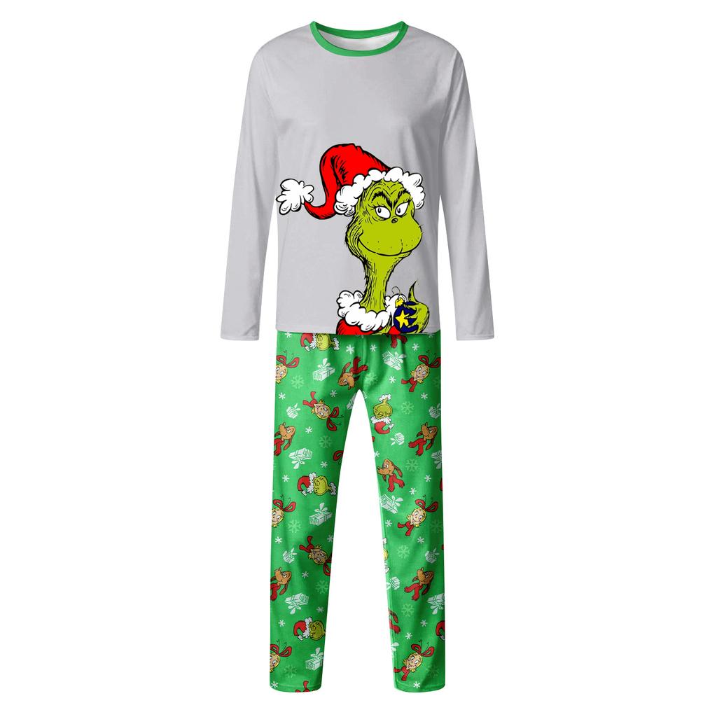 Cartoon Letters Print Family Matching Long Sleeved Parent-child Suit Home Clothes Suit Fall