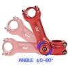 Verstellbarer MTB-Vorbau 0-60 Grad Verstellbarer Vorbau 25,4/31,8 mm Fahrradlenkererhöhung 90-130 mm Bunter Vorbau Fahrradteile