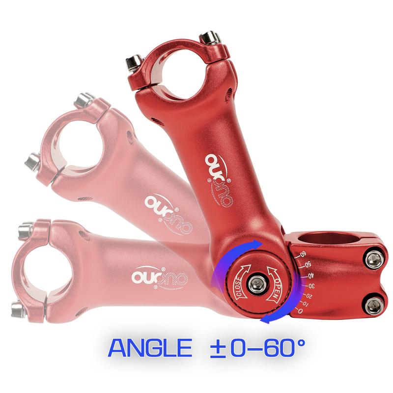 Verstellbarer MTB-Vorbau 0-60 Grad Verstellbarer Vorbau 25,4/31,8 mm Fahrradlenkererhöhung 90-130 mm Bunter Vorbau Fahrradteile