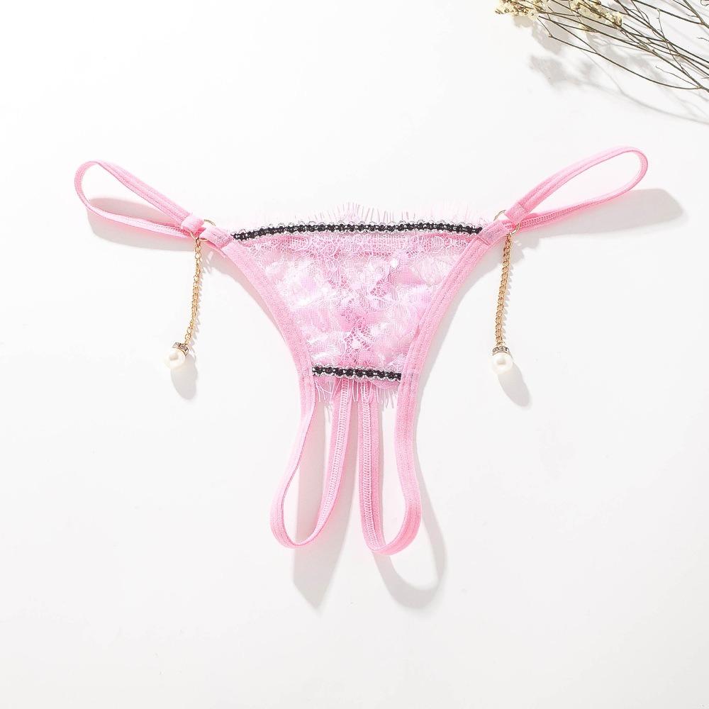 Sexy Transparent Thong Eyelash Lace T Panties Women Plus Size Lace Panties G-string