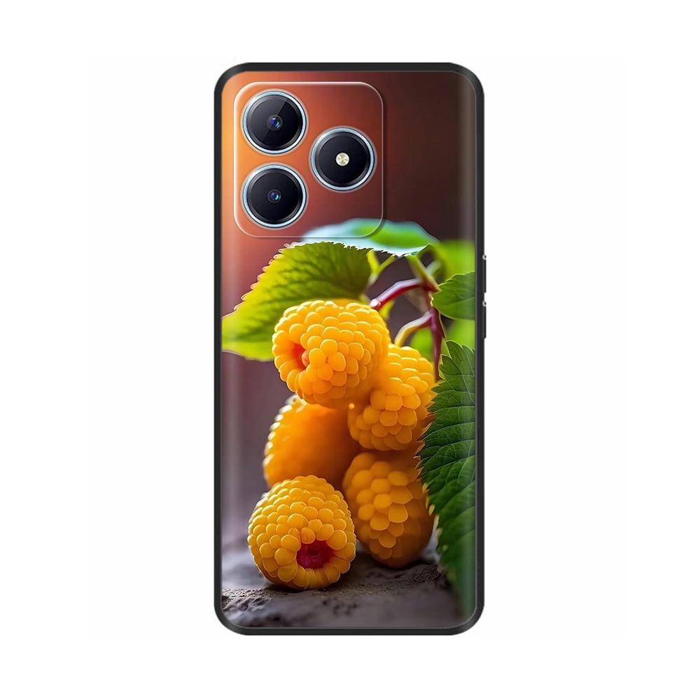 Case For Realme C63 Soft TPU Black Silicone Back Cover For RealmeC63 Cases Cute Protective Shell Painted Colorful Bumper Coque