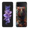 Macaw Pirate Phone Case For Samsung Z Flip 7 6 5G Galaxy Z Flip 5 4 3 Black Hard Cell Cover Luxury PC Shell Coque