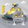 Press-and-Go Pull-Back Cartoon Car with Funny Hat - Inertial Drive Toy for Kids