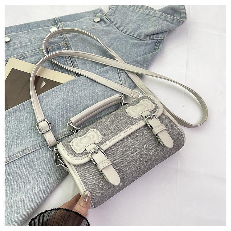 Niche design messenger bag women's 2025 new fashion contrasting color pillow bag retro versatile handbag