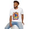 Soccer Player Goal Celebration Pop Art Comic Retro Unisex Softstyle T-Shirt
