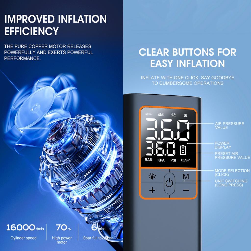 Portable Tire Inflator, Wireless Car Inflator, Car Inflator, Tire Inflator, Portable Handheld Gas Dispenser, Gas Dispenser For Cars, Motorcycles,
