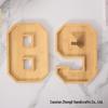 Bamboo Wood Letter Tray for Parties and Celebrations: Dessert, Deli, Fruit, or Dinner Plate