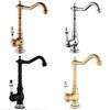 Antique Faucet Brass Single Ceramic Lever 360 Rotatable Basin Vessel Sink Tap Retro Bathroom Kitchen Hot Cold Water Mixer