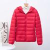 Women's Long Sleeve Puffer Jacket Hooded Casual Down Coat Lightweight Warm Plus Size Outerwear