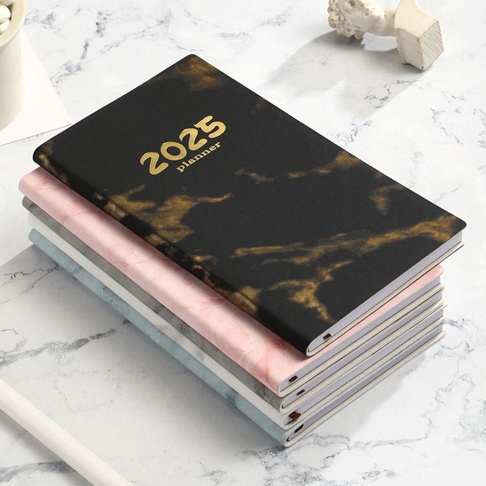 Soft Cover Lined Notebook Thick Paper Agenda Notepad Portable 2025 Daily Planner  Women