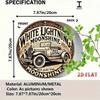 Vintage Moonshine Distillery Round Metal Tin Sign Rustic White Lightning Wall Art Pub Man Cave Decor