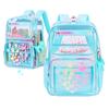 Kinder Rucksack Transparent Wasserdicht Studentenrucksack mit Liebesherz-Drucken Schultasche