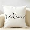 Finlay Noa Simple Words Ins Cushion Cover Natural Linen Organic Fabric DoubleSided Printing Room Sofa Decor Pillow Case