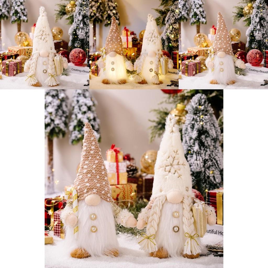 Adorable Christmas Plush Rudolph Doll With Lighted Khaki Hat And Gift Cane For Holiday Decor