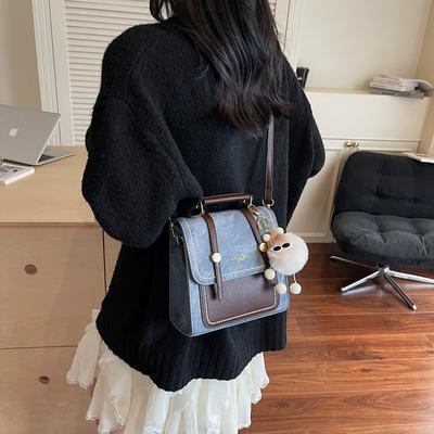 Retro Backpack Women's New Fashion Versatile Shoulder Messenger Bag Premium Sense Portable Student Backpack