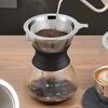 Coffee Filter Stainless Steel Coffee Filter Pour Over Portable Reusable Double Layer Coffee Funnel Paperless Pour Over Holder