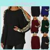 Women Ladies Sweatshirts Loose Blouse Long Sleeve Sequined Casual T-shirts Tops With Premium Quality Comfort And Stylish Versatility