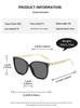Trendy Oversized Women's Sunglasses: Fashionable Street Style UV Protection for Outdoor Travel