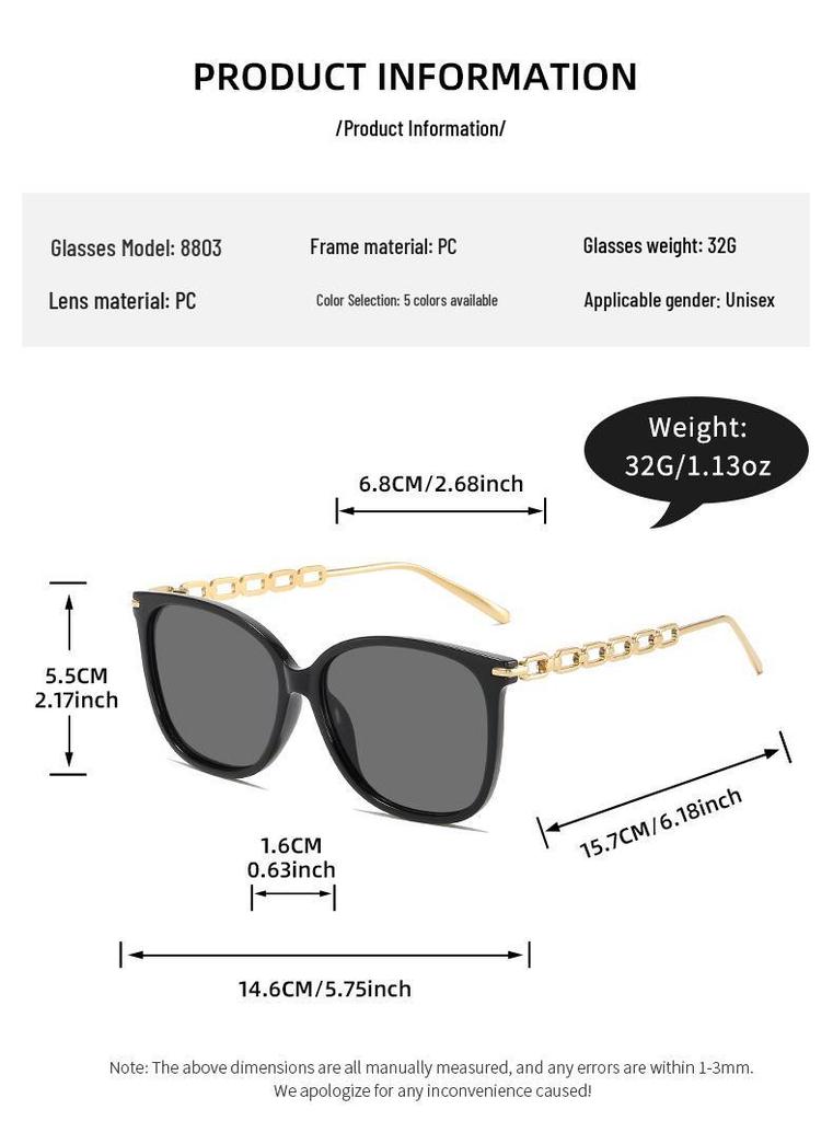 Trendy Oversized Women's Sunglasses: Fashionable Street Style UV Protection for Outdoor Travel