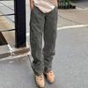 Women Cargo Pants High Waist Solid Color Loose Multi Pockets Full Length Soft Breathable Casual Streetwear Lady Trousers