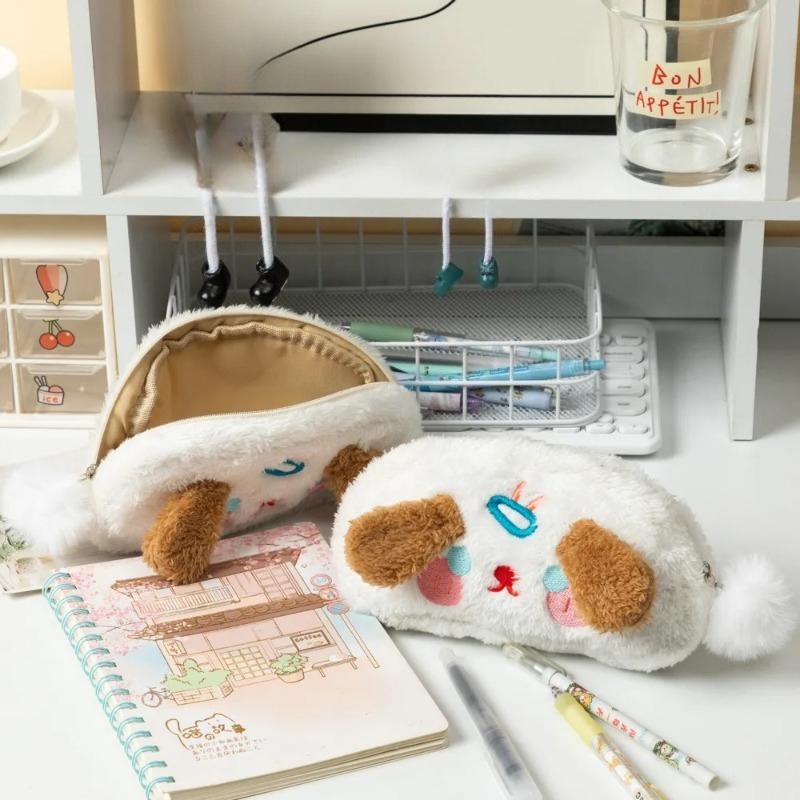 1 Stück Japanische Kawaii Plüsch Make-up Tasche Niedliche Fellige Puffige Mädchen Make-up Beutel Cartoon Schreibwaren Aufbewahrungstasche Schulsachen