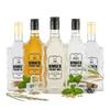 5x NIGHT-BREWED MOONSHELL BOTTLES FALA 500 Ml WITH PRINT FOR VODKA LIQUEURS
