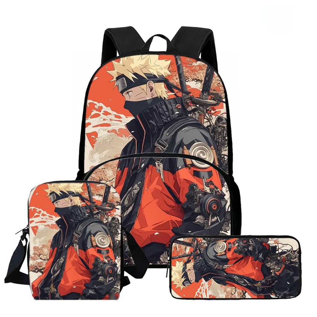Animated NARUTO Thermal Cooler Lunch Box Adorable Lightweight Picnic Carrier for Boys & Girls Age 5-10 Children Daily Food Bag