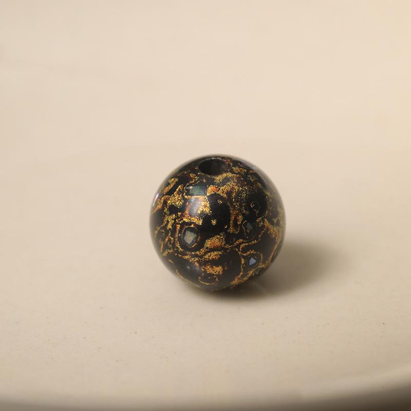 Genuine Flawless 8mm Lacquer Beads Inlaid with Mother-of-Pearl Buddhist Prayer String