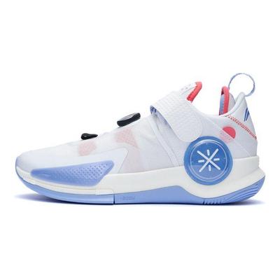 Fission 7 V2 Rutschfeste Verschleißfeste Atmungsaktive Low-Top Basketballschuhe Herren Sneaker Standard-Weiß ABPR047-1