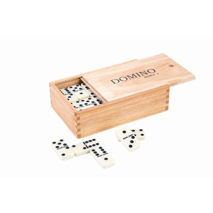 Jeu de domino double 9 en bois - ENGELHART - Jeu de société - Adulte - 2 joueurs ou plus - 15 min